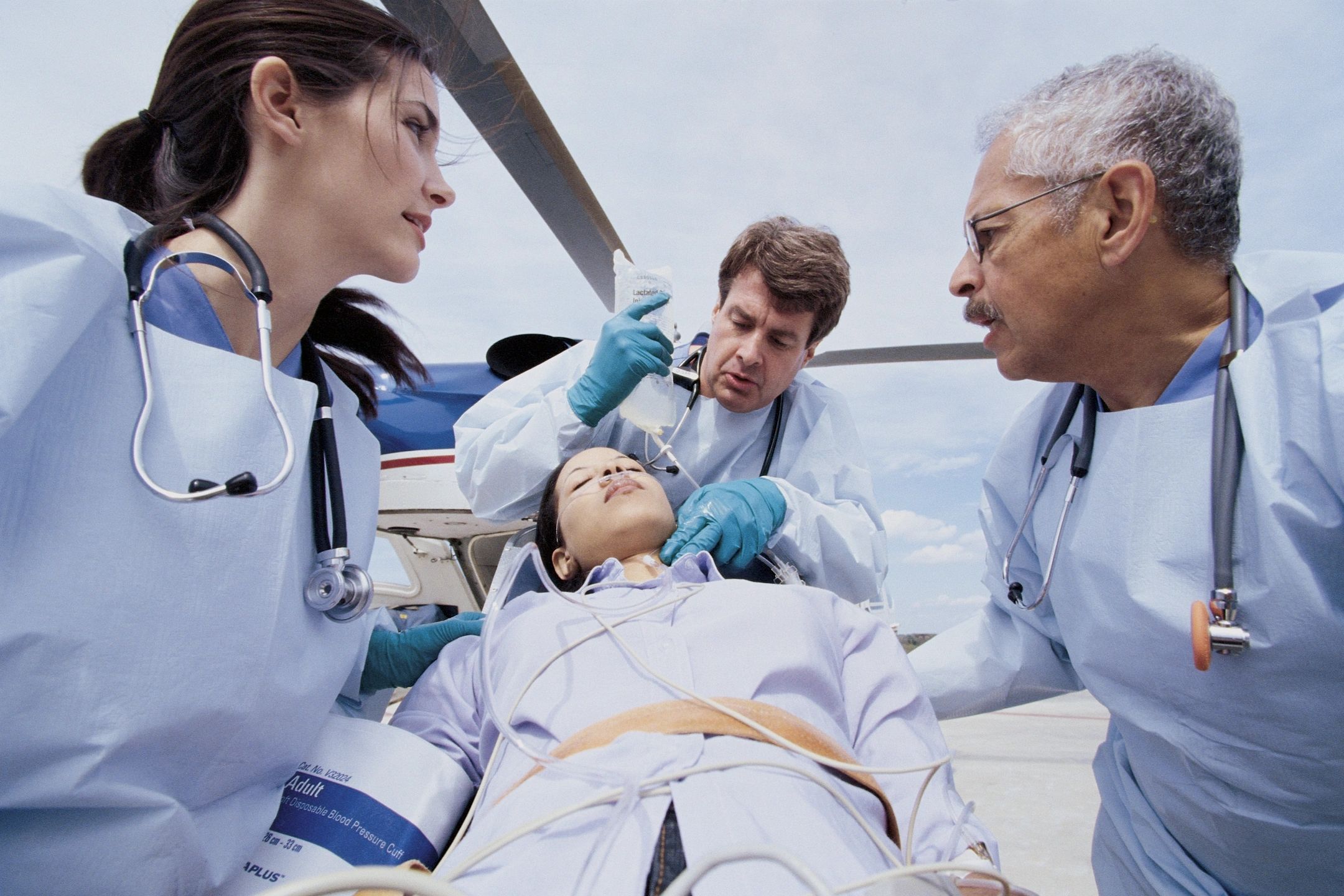 Medical team emergency stretcher